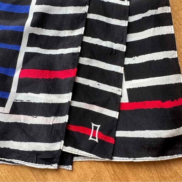 Parisian Inspired Rectangle Fashion Scarf, Women’s Purse Scarf, Blue/White/Red - Picture 2 of 13